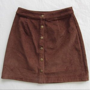 Tobi Ilyn Camel Corduroy Skirt
